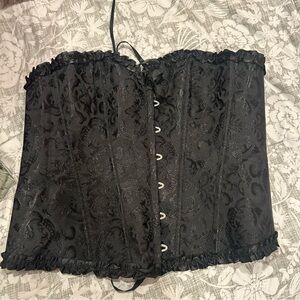 Black Lace Corset Top